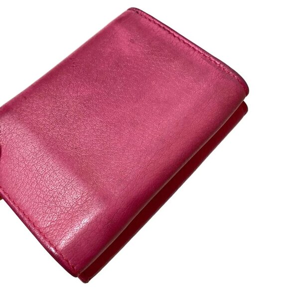 Auth BALENCIAGA Papier Mini Wallet 391446 Pink Leather - Trifold Wallet - Picture 6 of 10